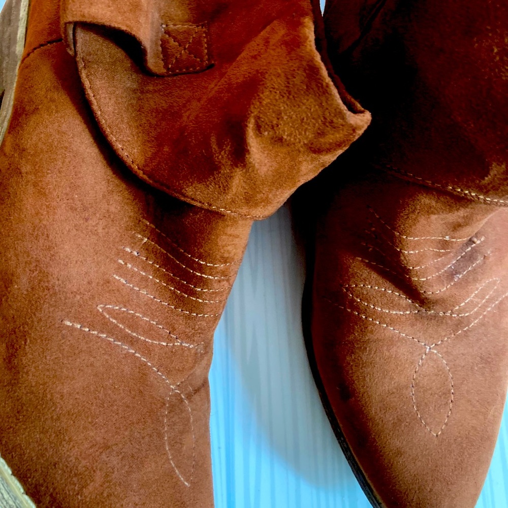 Brown western style booties